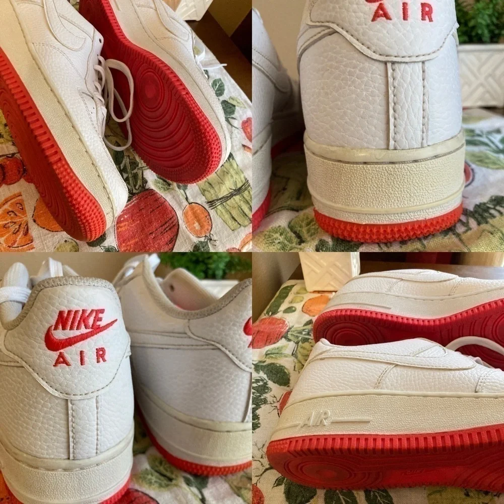 Nike hot pink and white Racer Air Force Ones size 7